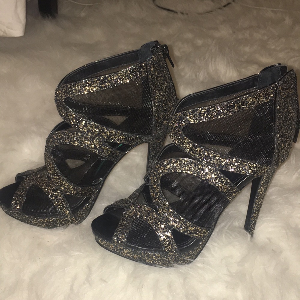 Express glitter heels.